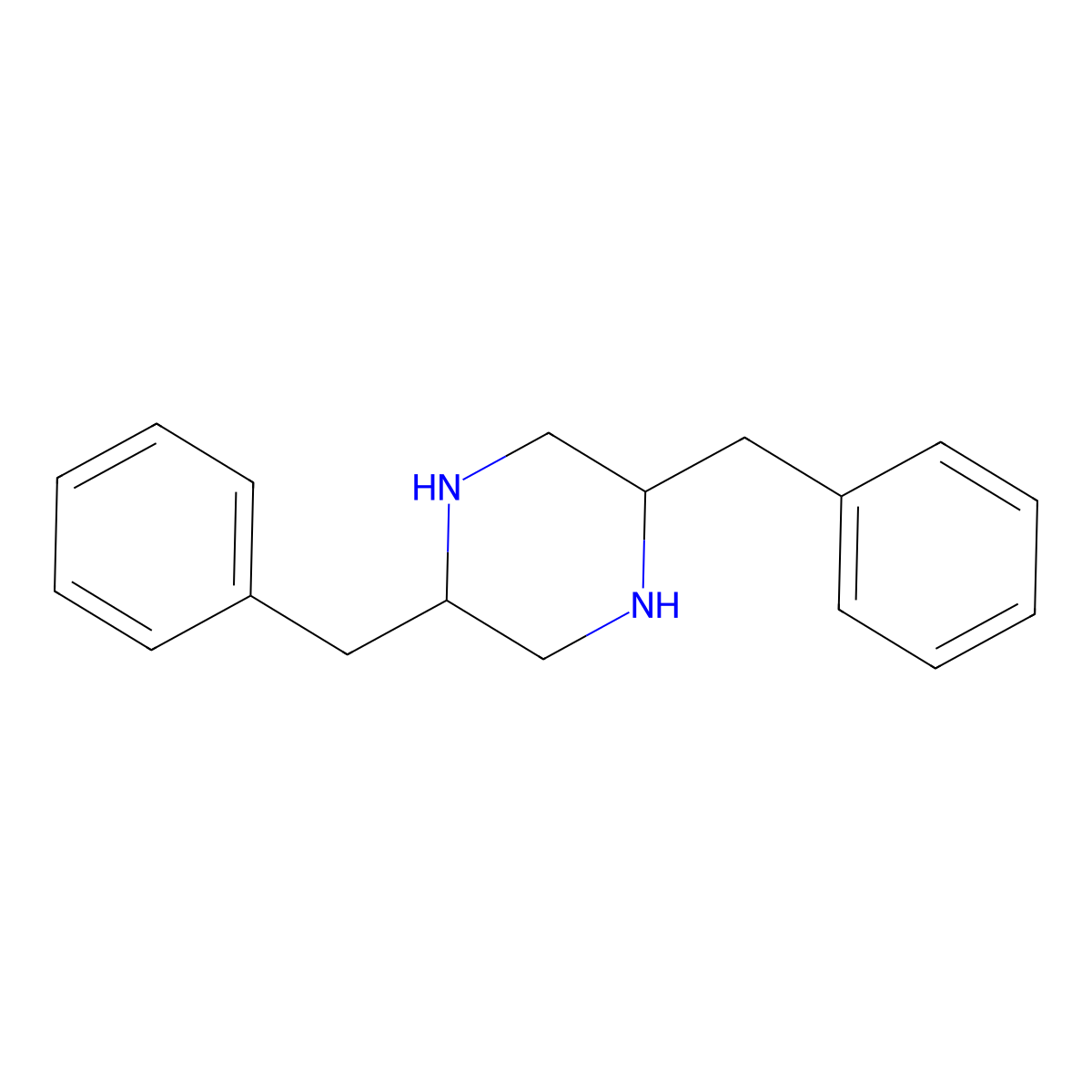 2,5-Dibenzylpiperazine molecular structure, CAS 1266822-95-0