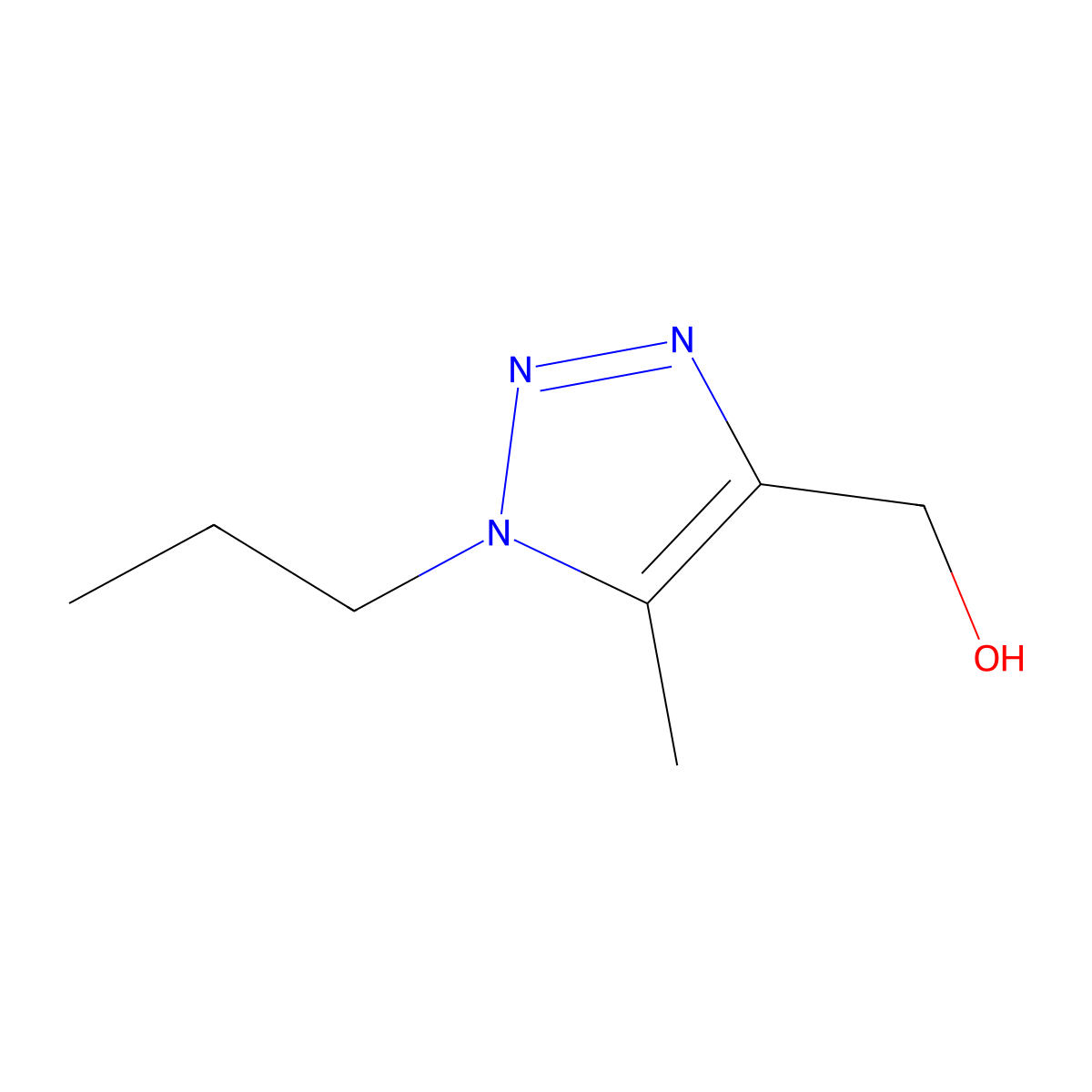 (5-Methyl-1-propyl-1H-1,2,3-triazol-4-yl)methanol molecular structure, CAS 1266830-41-4
