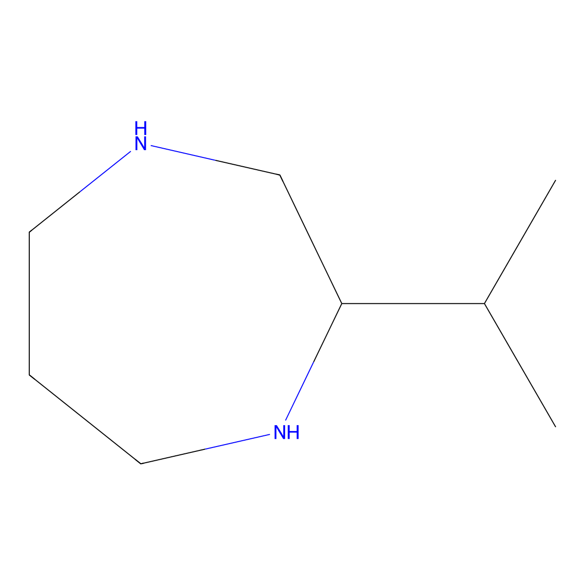 2-(Propan-2-yl)-1,4-diazepane molecular structure, CAS 1266832-28-3