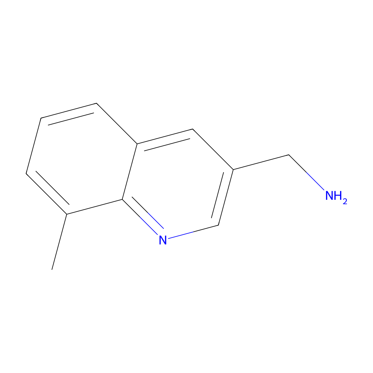 (8-Methylquinolin-3-yl)methanamine molecular structure, CAS 1266833-40-2