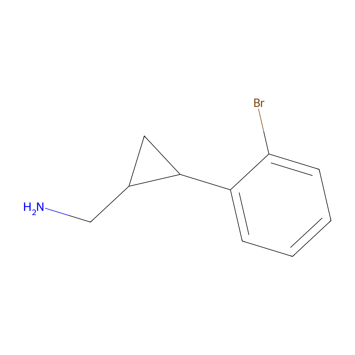 [2-(2-Bromophenyl)cyclopropyl]methanamine molecular structure, CAS 1266833-68-4
