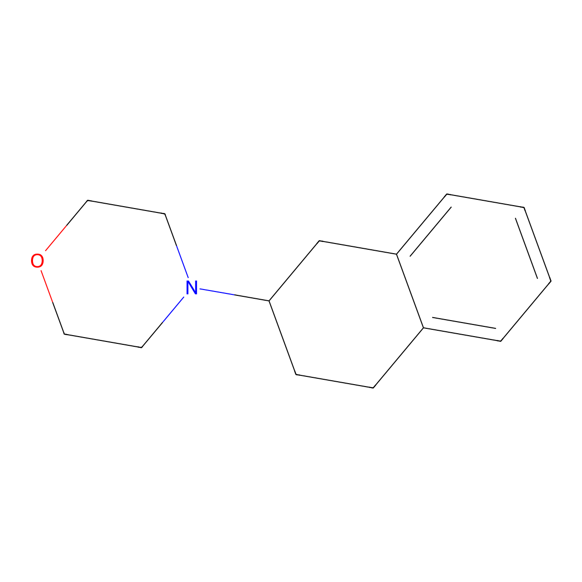 4-(1,2,3,4-Tetrahydronaphthalen-2-yl)morpholine molecular structure, CAS 126684-45-5