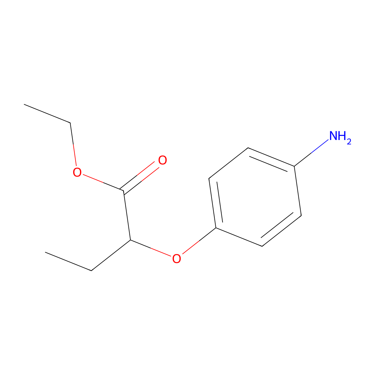 Ethyl 2-(4-aminophenoxy)butanoate molecular structure, CAS 126684-73-9