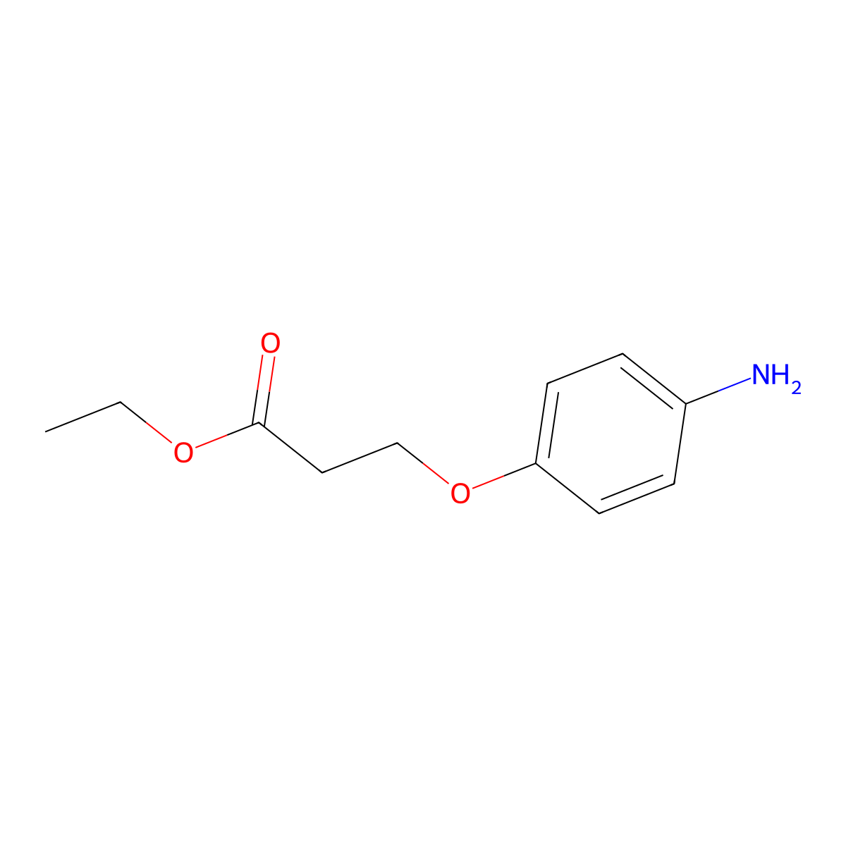 Ethyl 3-(4-aminophenoxy)propanoate molecular structure, CAS 126684-74-0