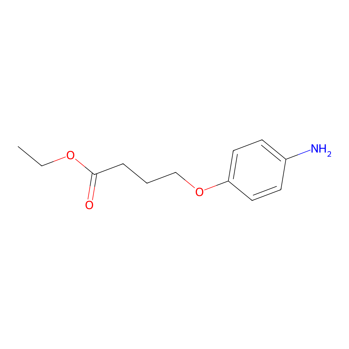 Ethyl 4-(4-aminophenoxy)butanoate molecular structure, CAS 126684-75-1