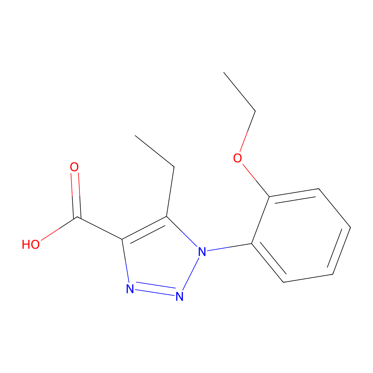 1-(2-ethoxyphenyl)-5-ethyl-1H-1,2,3-triazole-4-carboxylic acid molecular structure, CAS 1266840-17-8
