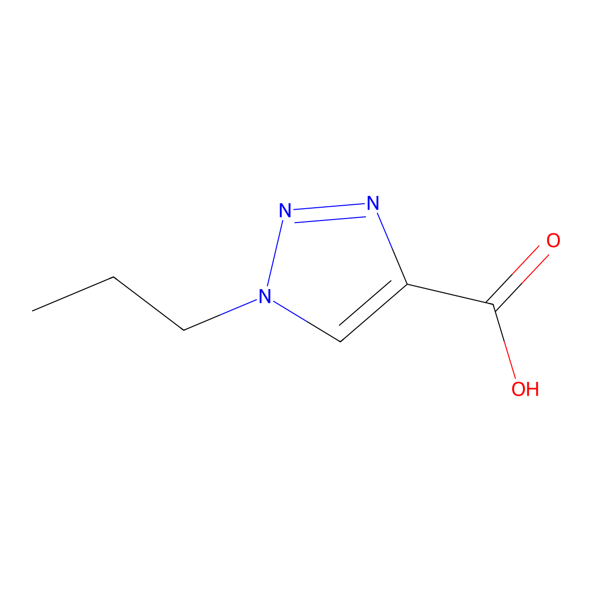 1-propyl-1H-1,2,3-triazole-4-carboxylic acid molecular structure, CAS 1266840-44-1
