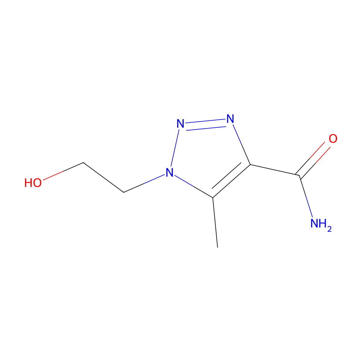 1-(2-Hydroxyethyl)-5-methyl-1H-1,2,3-triazole-4-carboxamide molecular structure, CAS 1266841-35-3