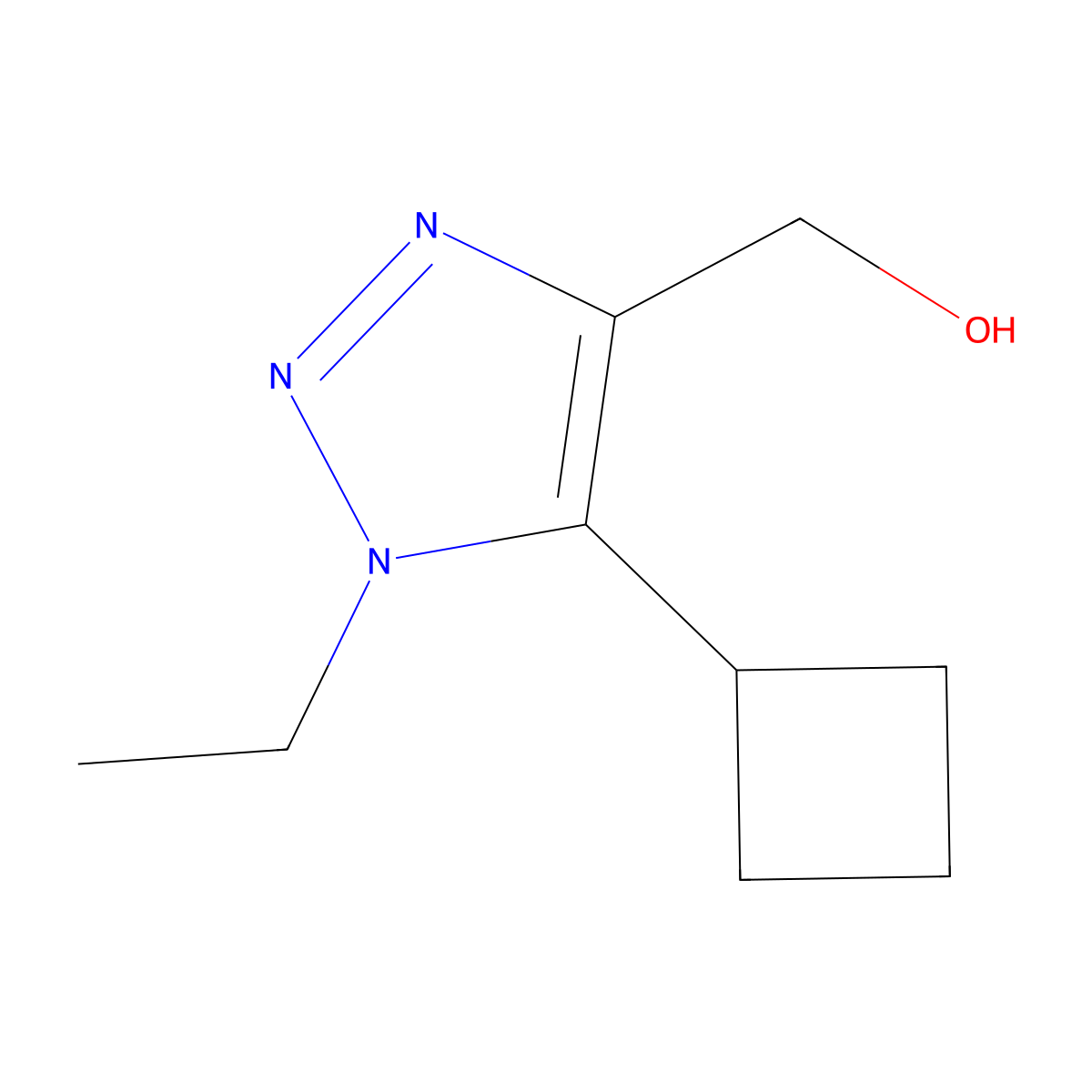 (5-Cyclobutyl-1-ethyl-1H-1,2,3-triazol-4-yl)methanol molecular structure, CAS 1266841-47-7