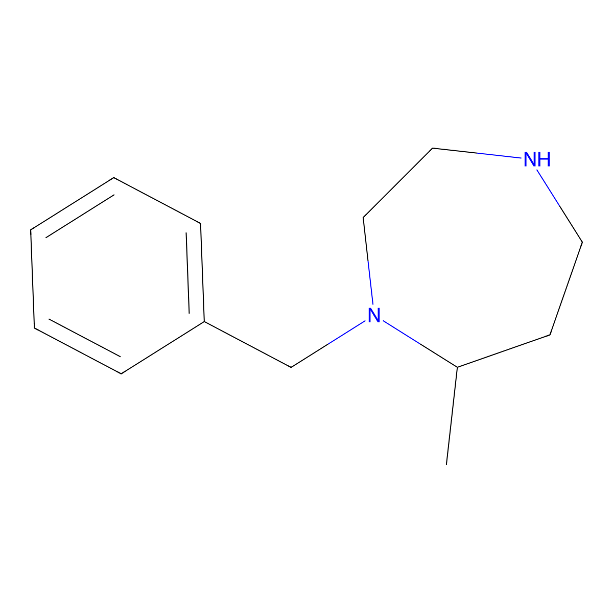 1-Benzyl-7-methyl-1,4-diazepane molecular structure, CAS 1266843-37-1
