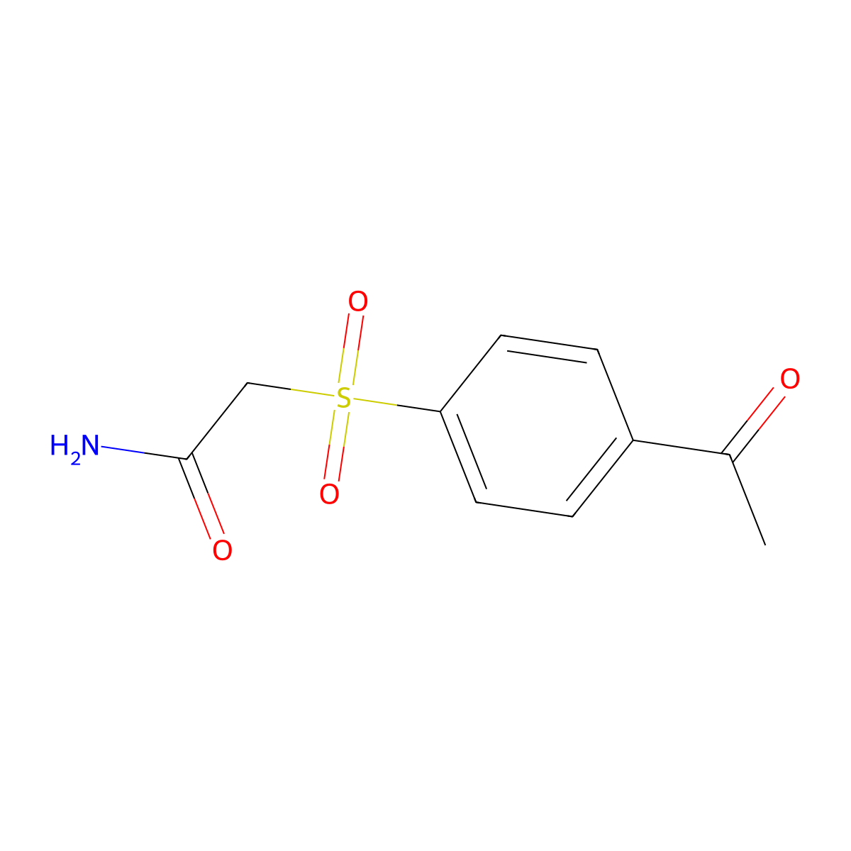 2-(4-Acetylbenzenesulfonyl)acetamide molecular structure, CAS 1266854-36-7