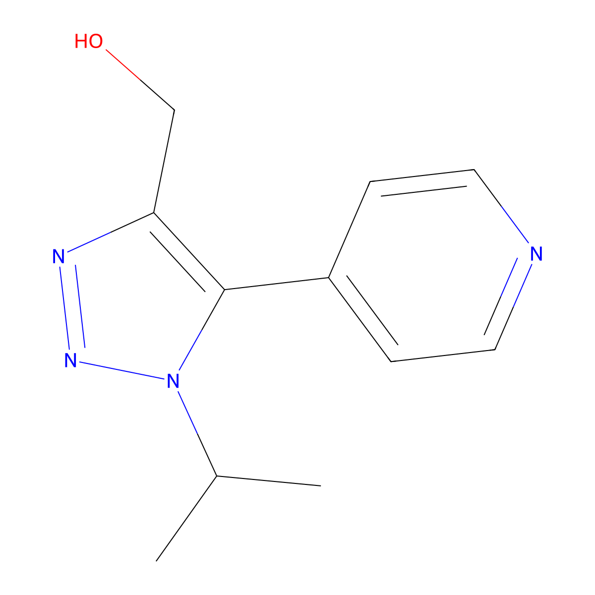 [1-(Propan-2-yl)-5-(pyridin-4-yl)-1H-1,2,3-triazol-4-yl]methanol molecular structure, CAS 1266858-77-8