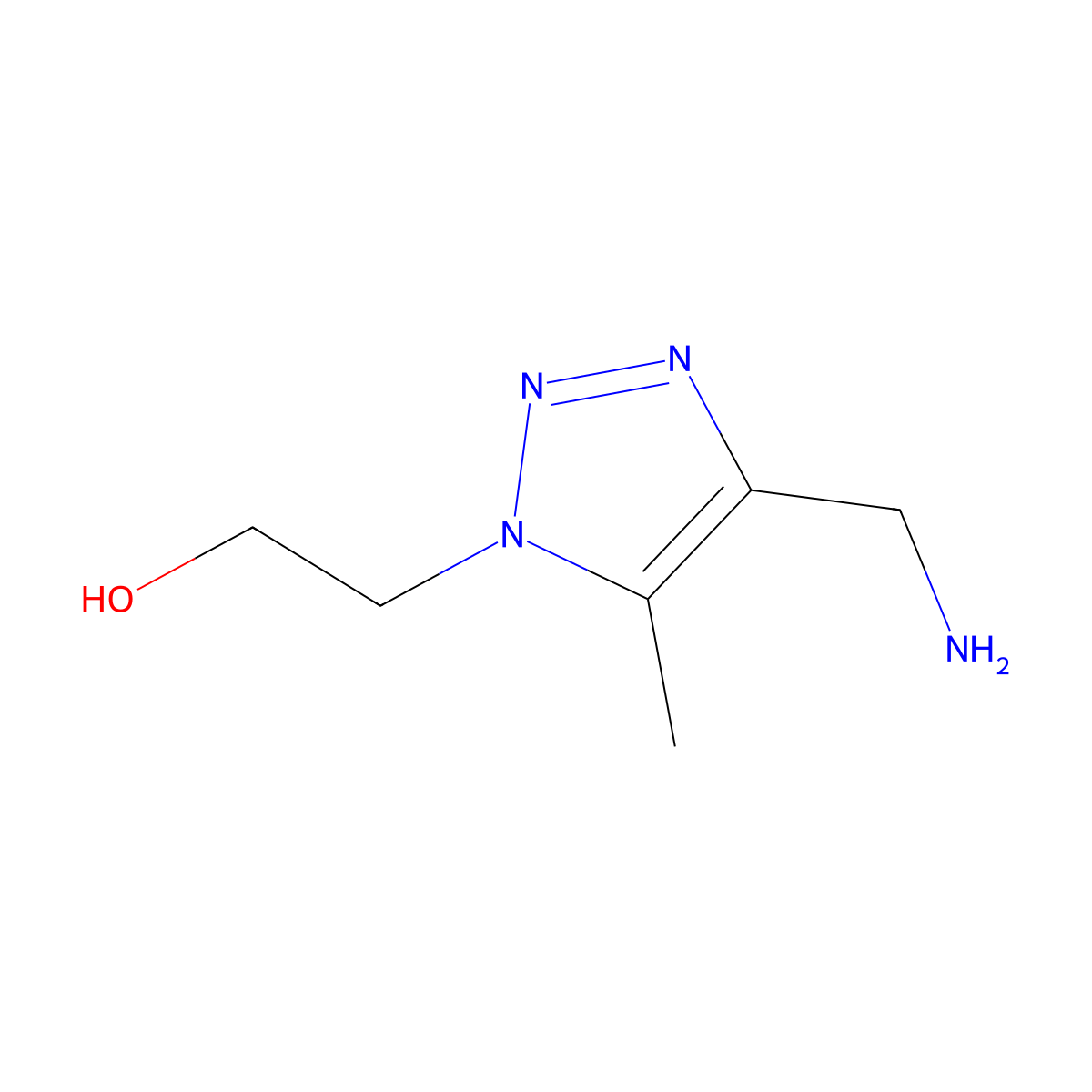 2-[4-(Aminomethyl)-5-methyl-1H-1,2,3-triazol-1-yl]ethan-1-ol molecular structure, CAS 1266859-99-7