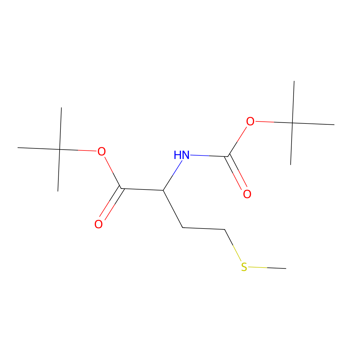 N-[(1,1-Dimethylethoxy)carbonyl]-L-methionine 1,1-Dimethylethyl Ester molecular structure, CAS 126686-62-2