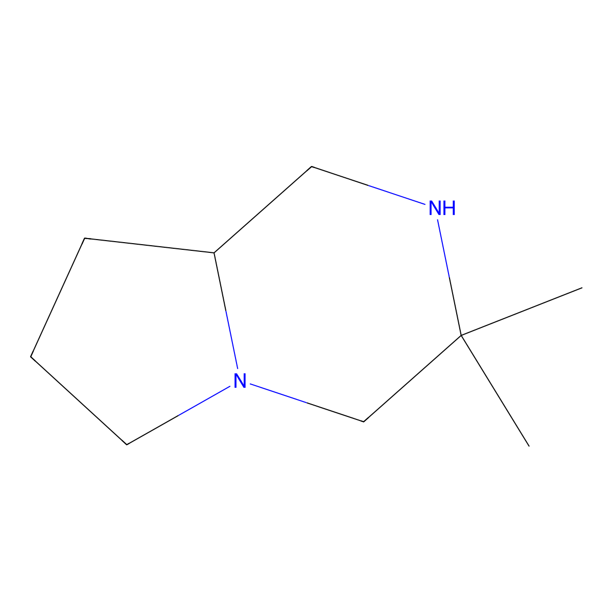 3,3-Dimethyloctahydropyrrolo[1,2-a]pyrazine molecular structure, CAS 1266867-71-3