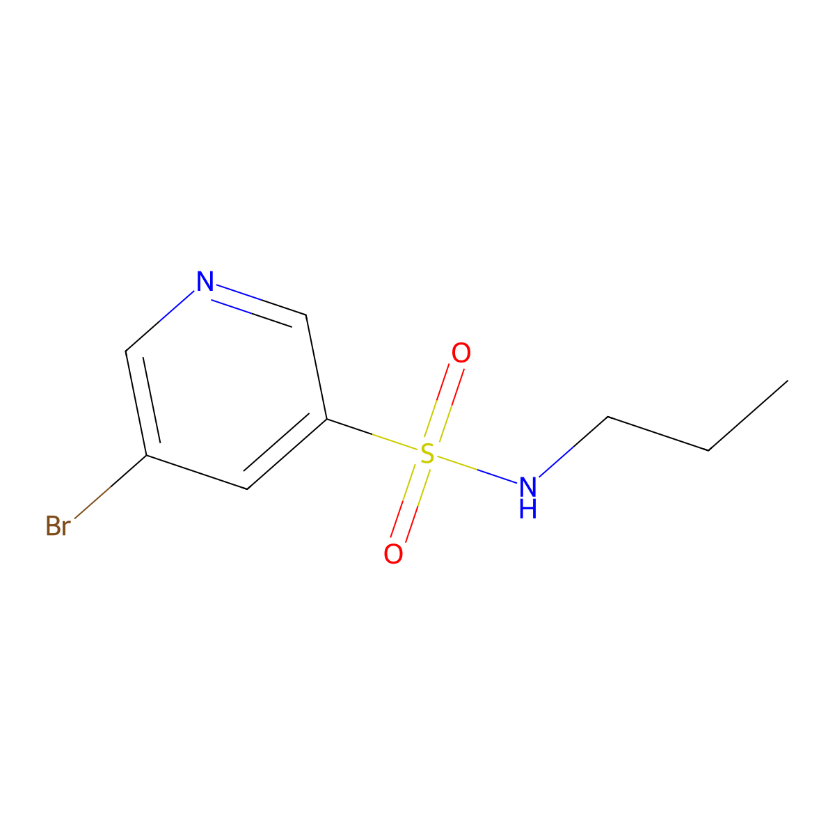 5-Bromo-n-propylpyridine-3-sulfonamide molecular structure, CAS 1266868-12-5