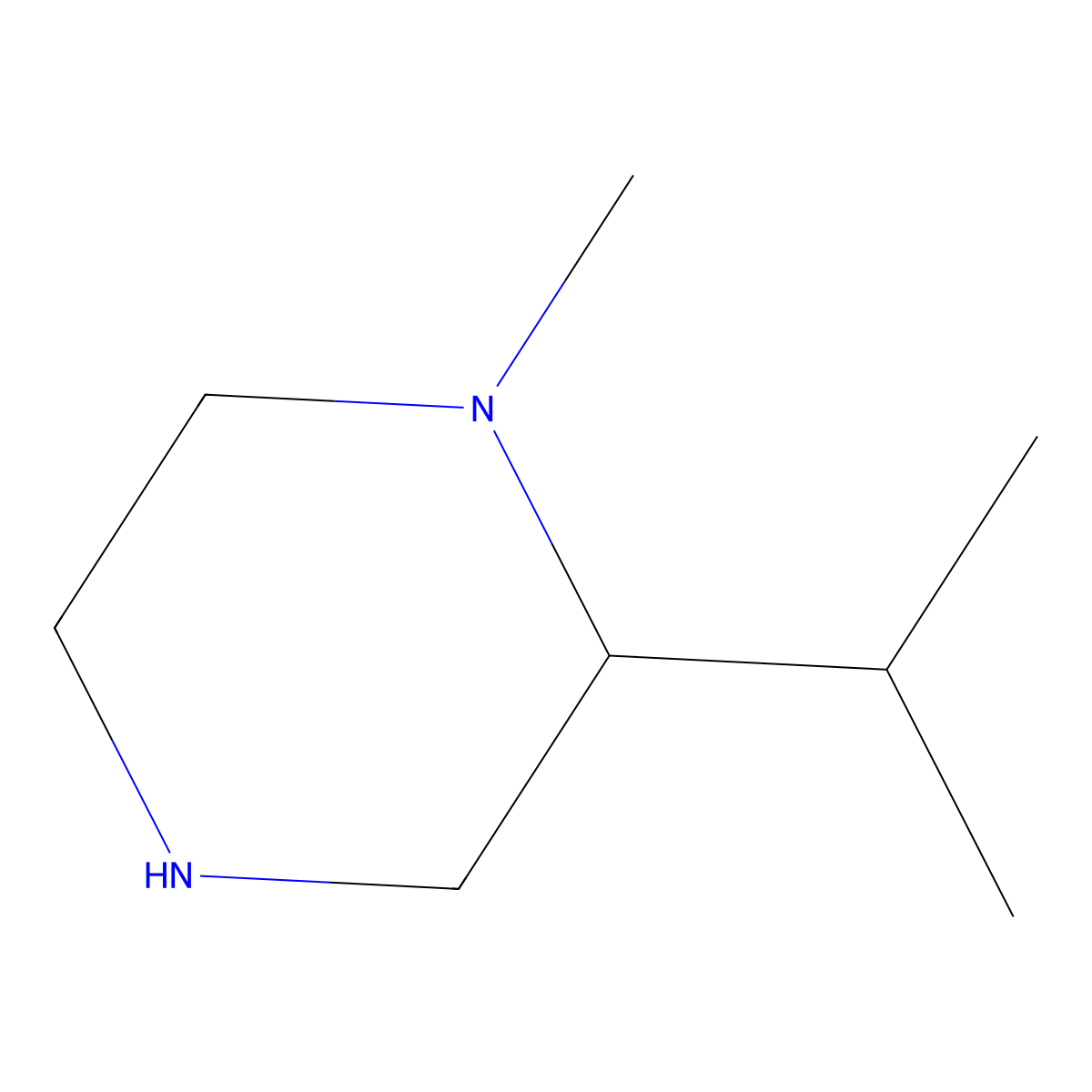 1-Methyl-2-(propan-2-yl)piperazine molecular structure, CAS 1266872-90-5