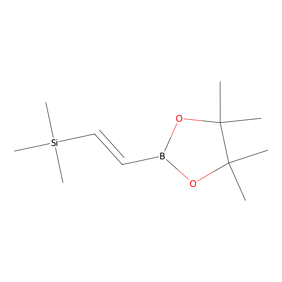 4,4,5,5-Tetramethyl-2-((1E)-2-(trimethylsilyl)ethenyl)-1,3,2-dioxaborolane molecular structure, CAS 126688-99-1