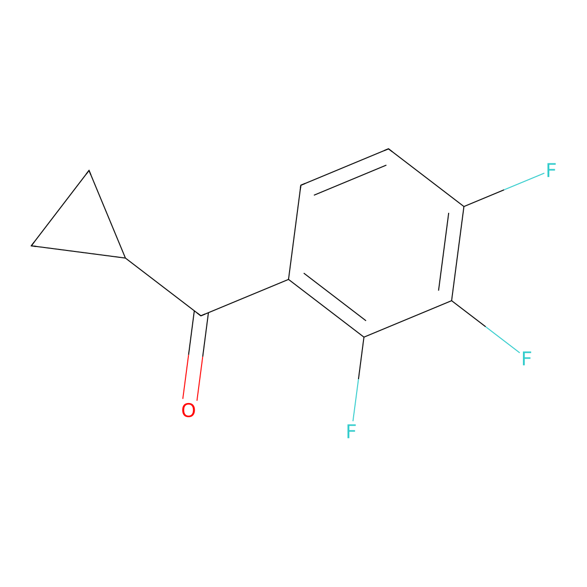 2,3,4-Trifluorophenyl cyclopropyl ketone molecular structure, CAS 1266883-78-6