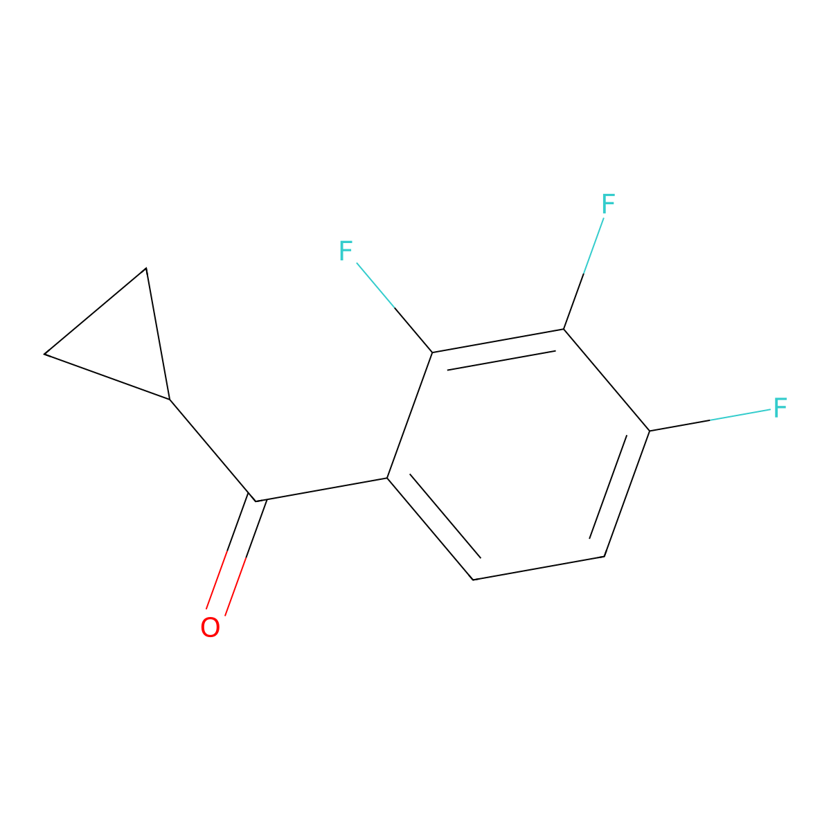 2,3,4-Trifluorophenyl cyclopropyl ketone molecular structure, CAS 1266883-78-6