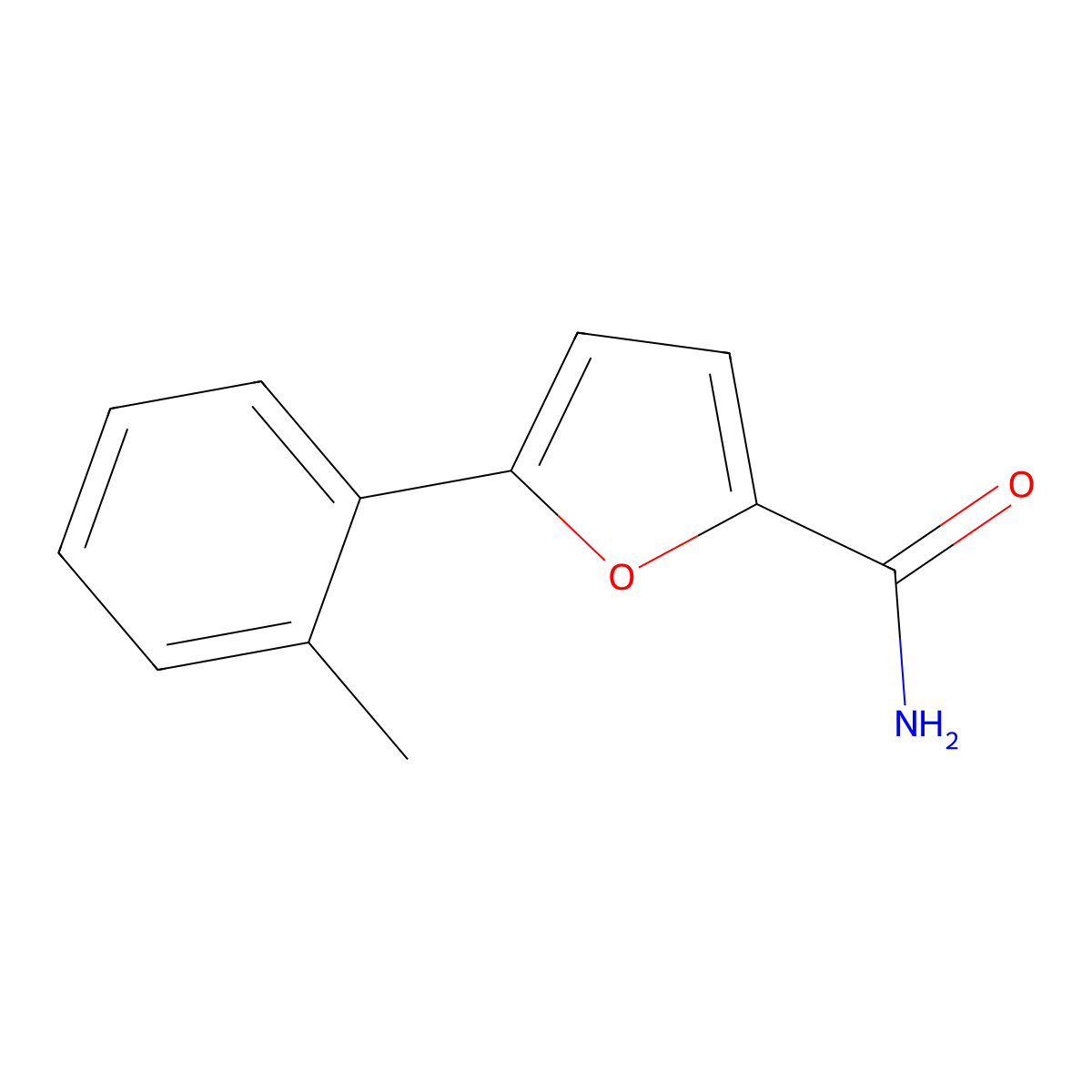 5-(2-Methylphenyl)furan-2-carboxamide molecular structure, CAS 1266883-85-5