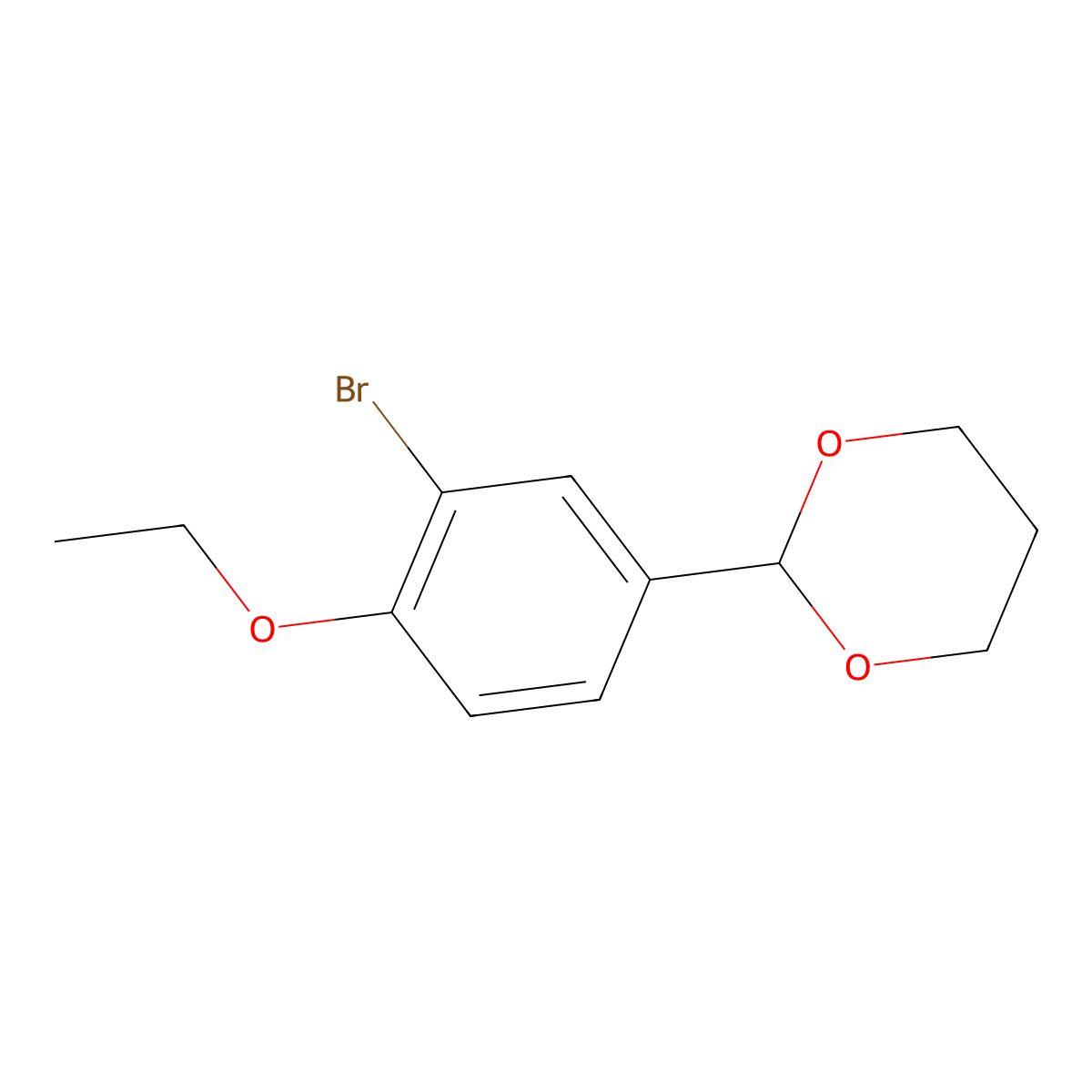 2-(3-Bromo-4-ethoxyphenyl)-1,3-dioxane molecular structure, CAS 1266886-36-5