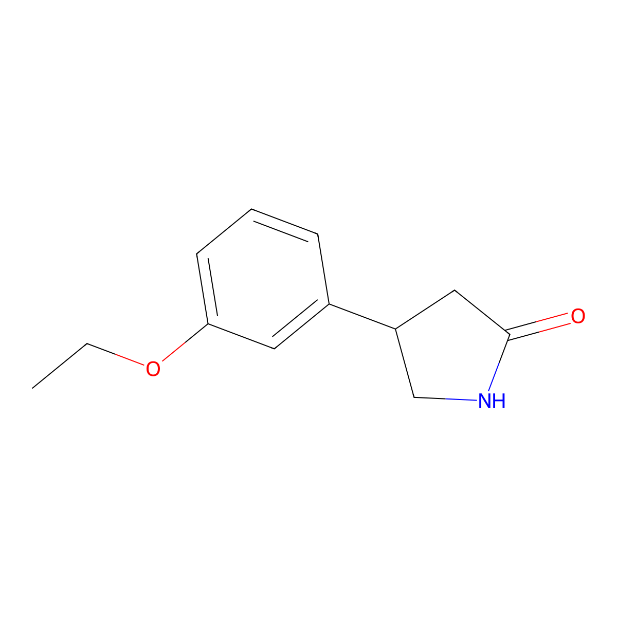 4-(3-Ethoxyphenyl)pyrrolidin-2-one molecular structure, CAS 1266887-36-8