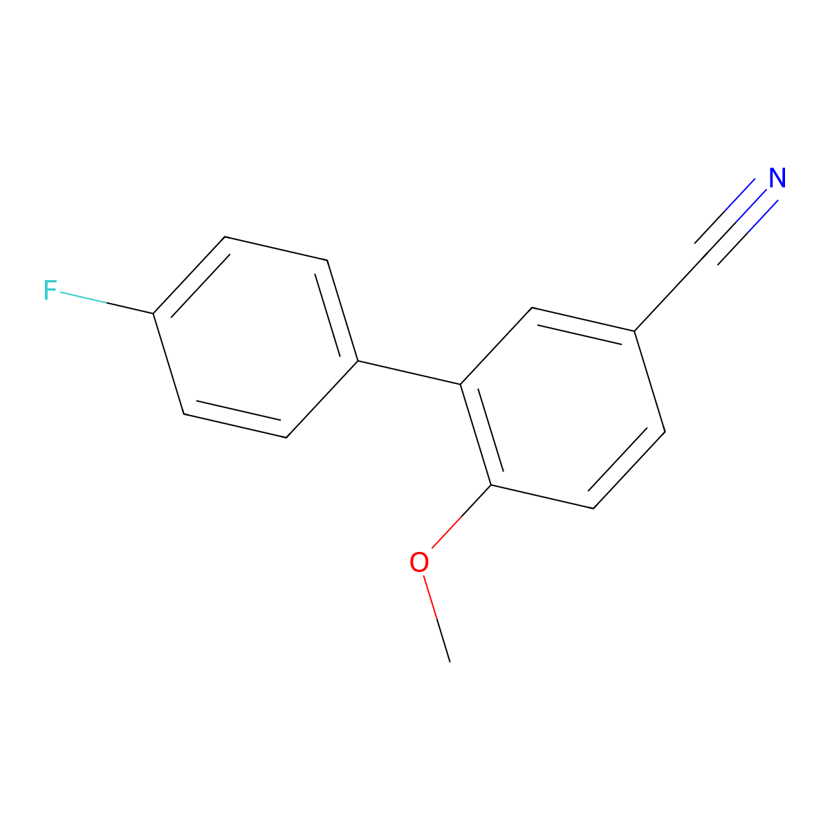 4'-Fluoro-6-methoxy-[1,1'-biphenyl]-3-carbonitrile molecular structure, CAS 1266887-39-1