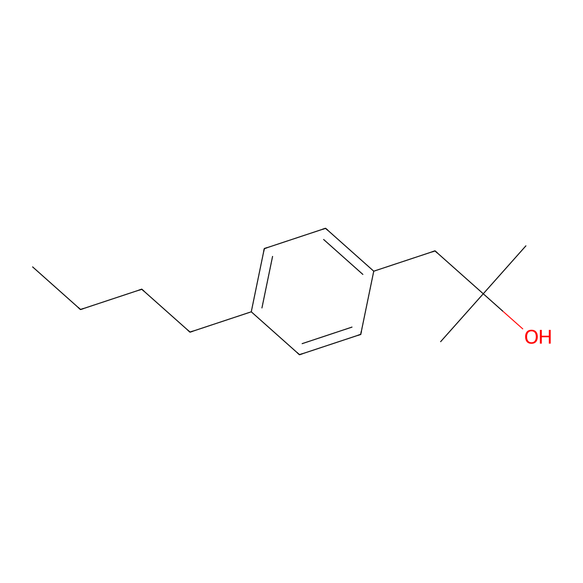 1-(4-n-Butylphenyl)-2-methyl-2-propanol molecular structure, CAS 1266888-13-4