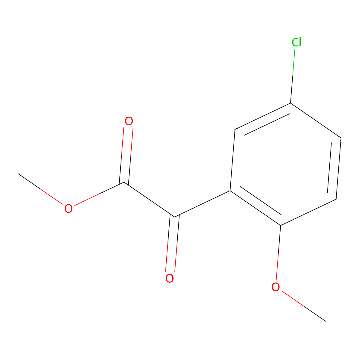 Methyl 3-chloro-6-methoxybenzoylformate molecular structure, CAS 1266888-55-4
