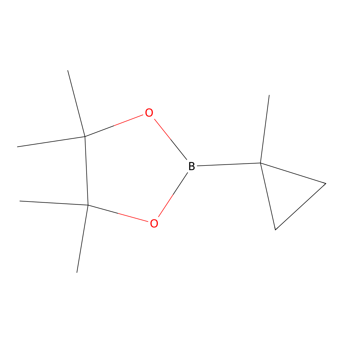 4,4,5,5-Tetramethyl-2-(1-methylcyclopropyl)-1,3,2-dioxaborolane molecular structure, CAS 126689-04-1