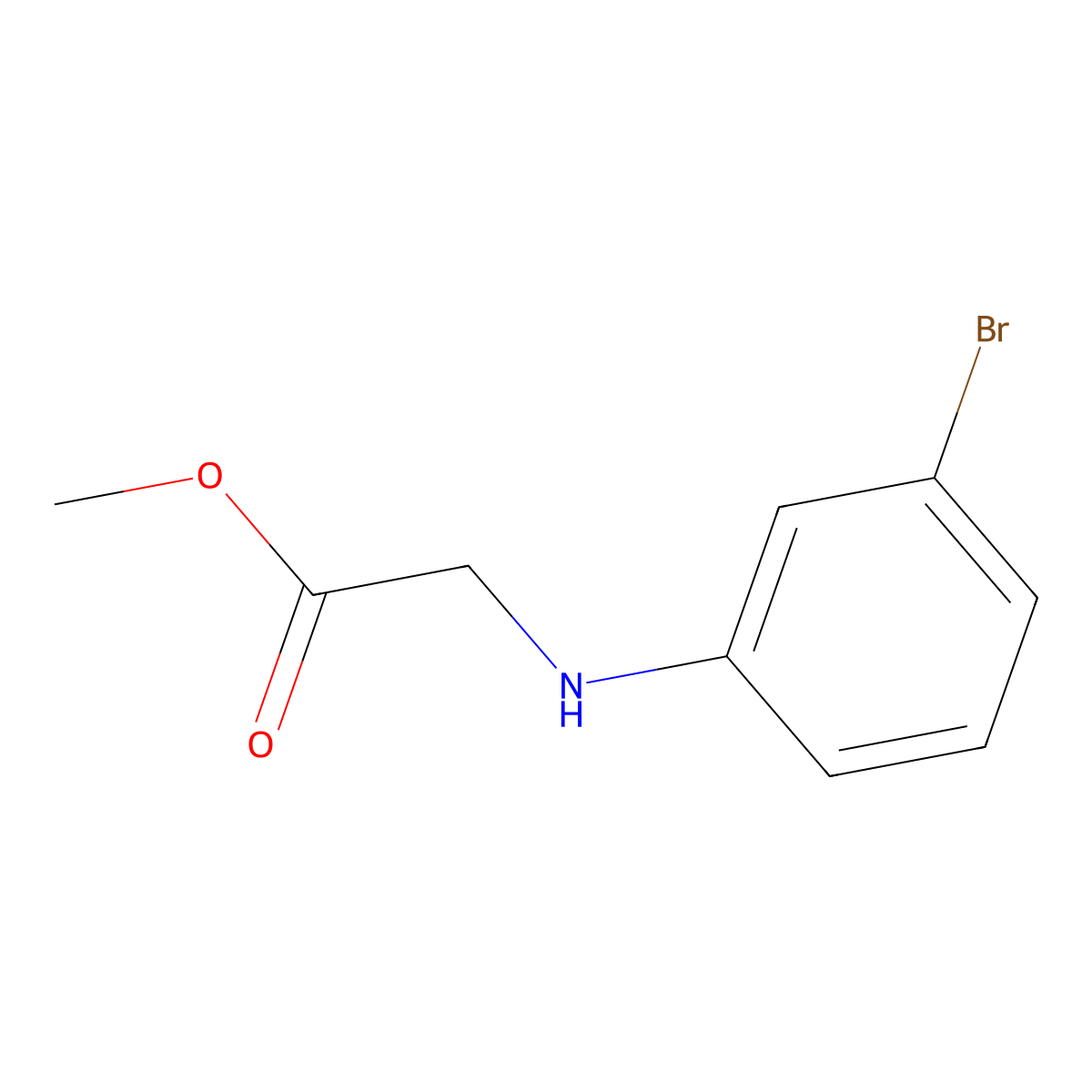 N-(3-Bromophenyl)glycine methyl ester molecular structure, CAS 126689-75-6