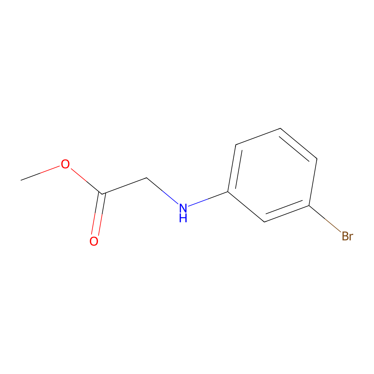 N-(3-Bromophenyl)glycine methyl ester molecular structure, CAS 126689-75-6