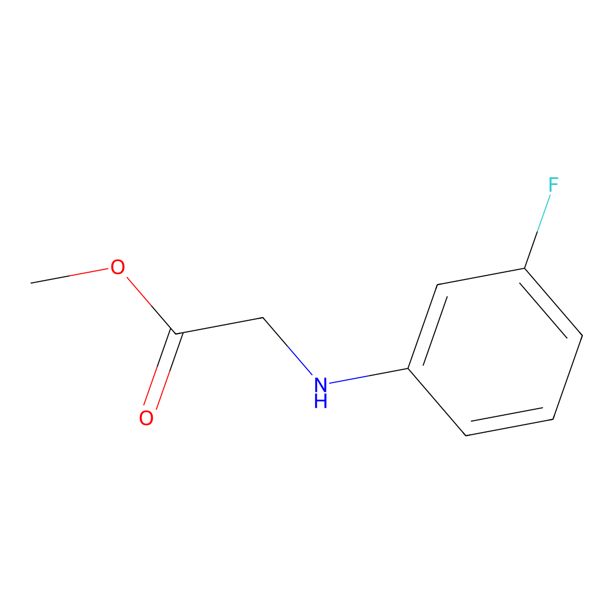Methyl 2-[(3-fluorophenyl)amino]acetate molecular structure, CAS 126689-76-7