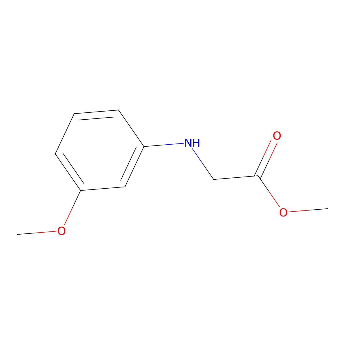 Methyl 2-[(3-methoxyphenyl)amino]acetate molecular structure, CAS 126689-77-8