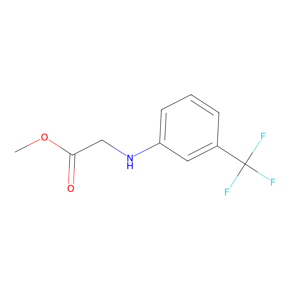 Methyl 2-[3-(trifluoromethyl)anilino]acetate molecular structure, CAS 126689-78-9