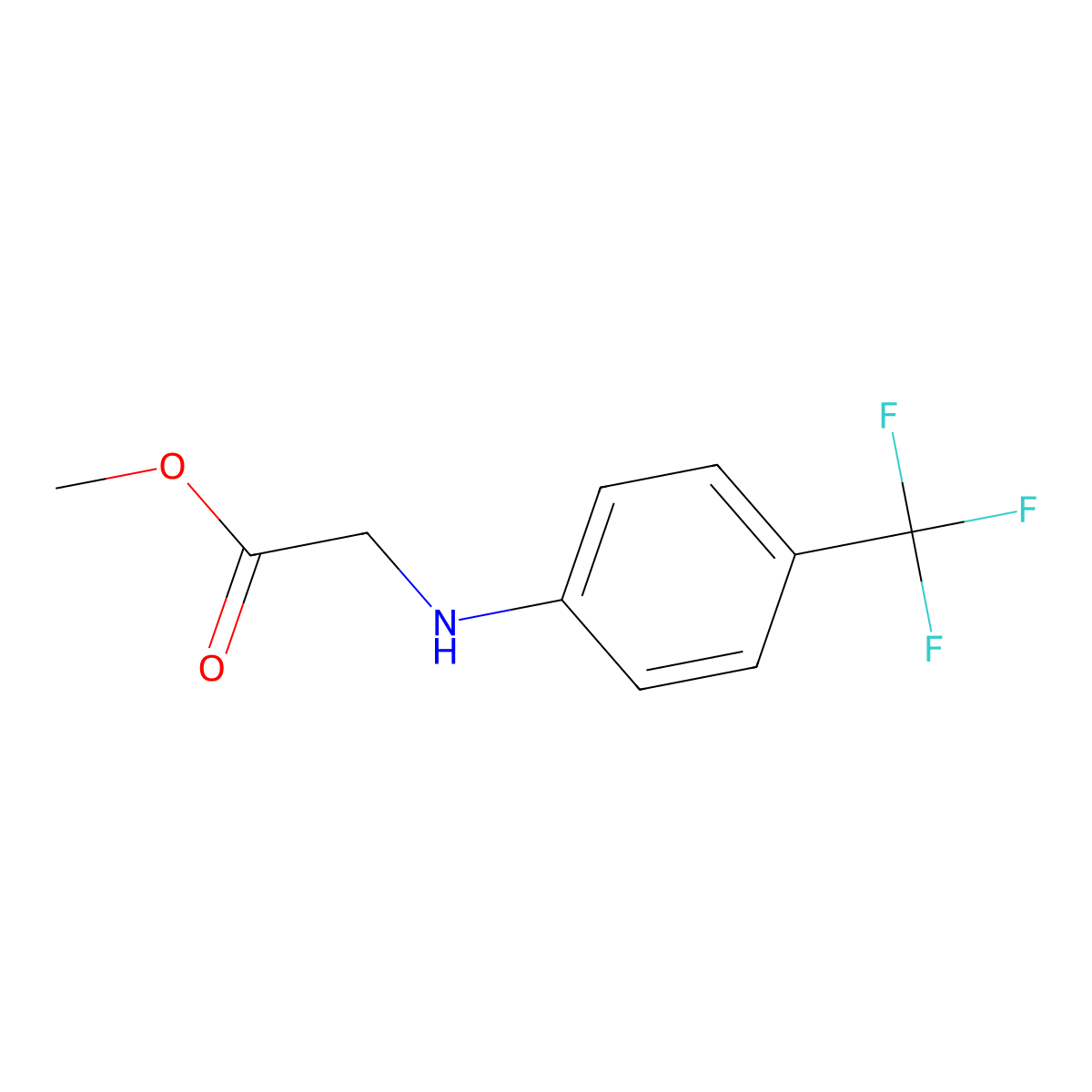 N-(4-Trifluoromethylphenyl)glycine methyl ester molecular structure, CAS 126689-82-5
