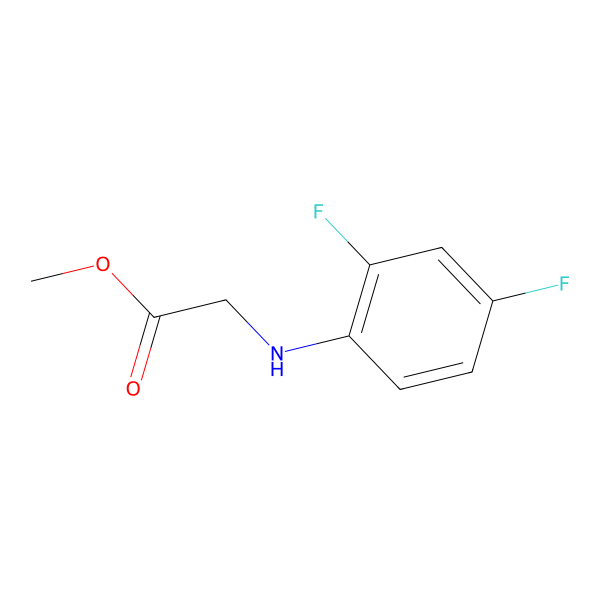 Methyl 2-[(2,4-difluorophenyl)amino]acetate molecular structure, CAS 126689-87-0