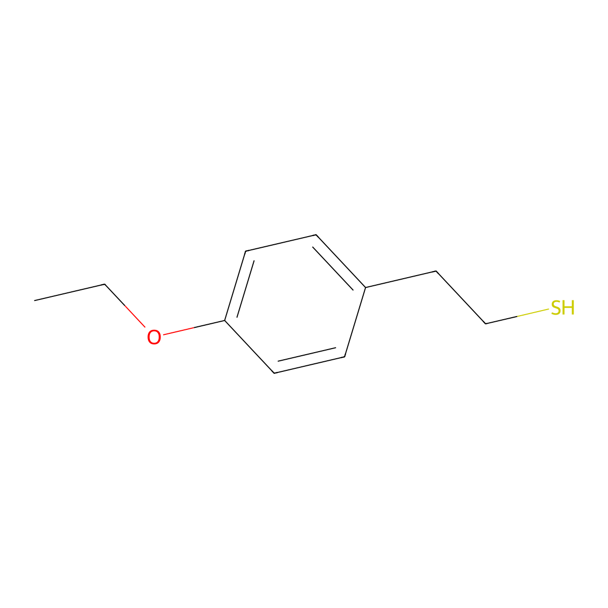 2-(4-Ethoxyphenyl)ethane-1-thiol molecular structure, CAS 1266890-08-7
