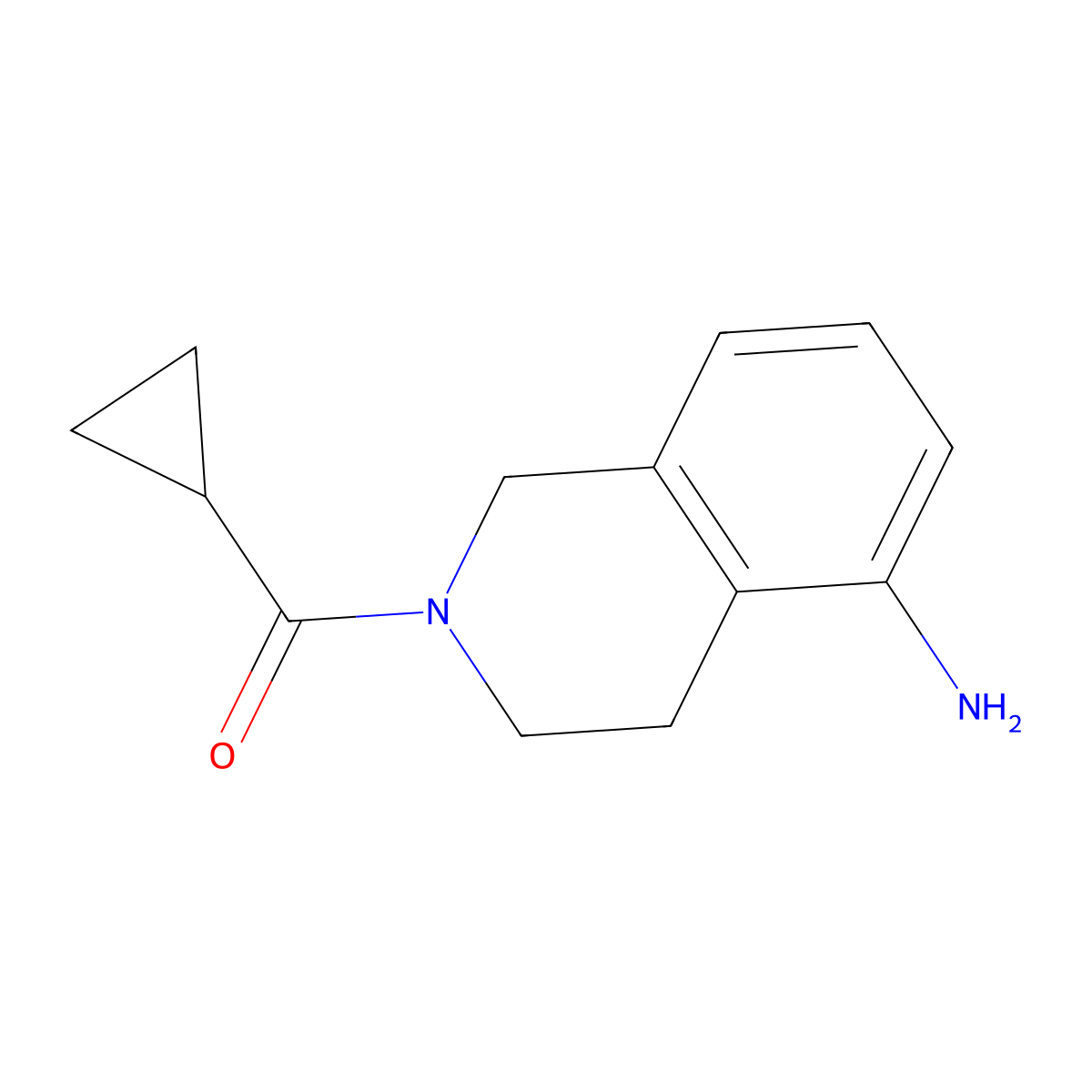 (5-Amino-3,4-dihydroisoquinolin-2(1h)-yl)(cyclopropyl)methanone molecular structure, CAS 1266891-38-6