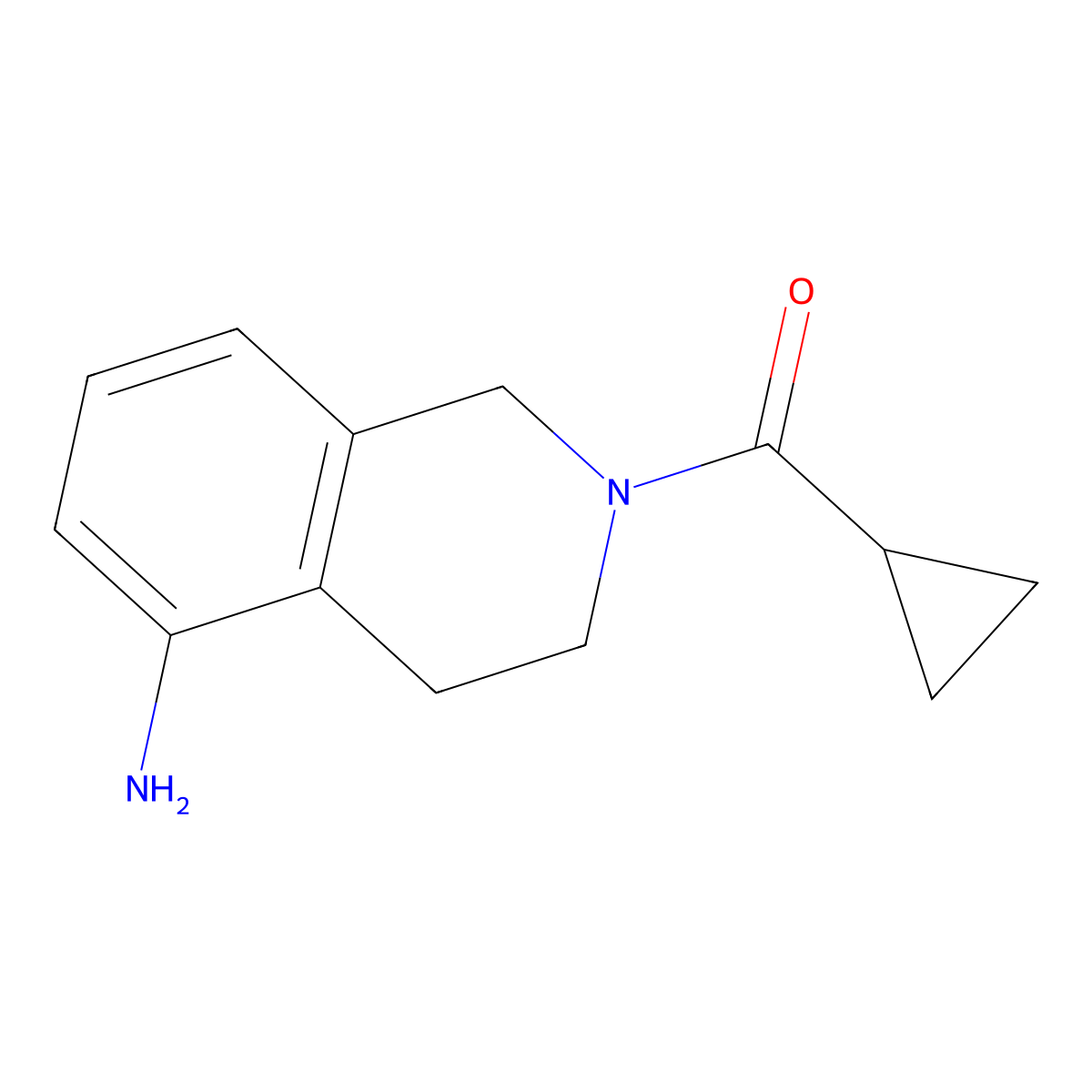 (5-Amino-3,4-dihydroisoquinolin-2(1h)-yl)(cyclopropyl)methanone molecular structure, CAS 1266891-38-6