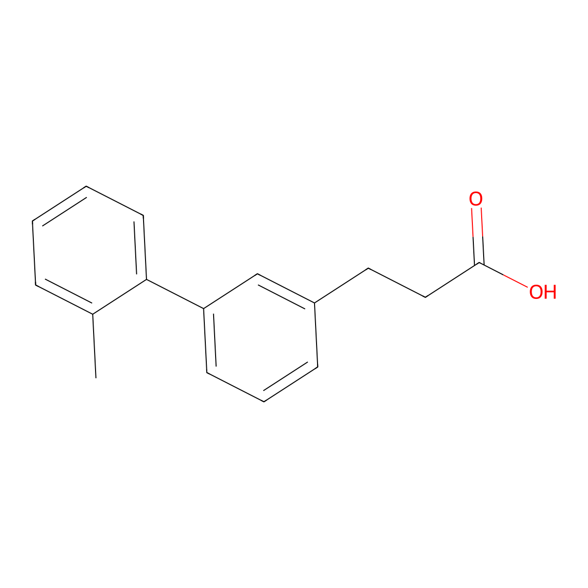3-(2'-Methyl-[1,1'-biphenyl]-3-yl)propanoic acid molecular structure, CAS 1266891-96-6