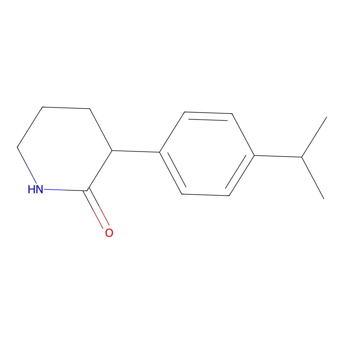 3-[4-(Propan-2-yl)phenyl]piperidin-2-one molecular structure, CAS 1266893-49-5