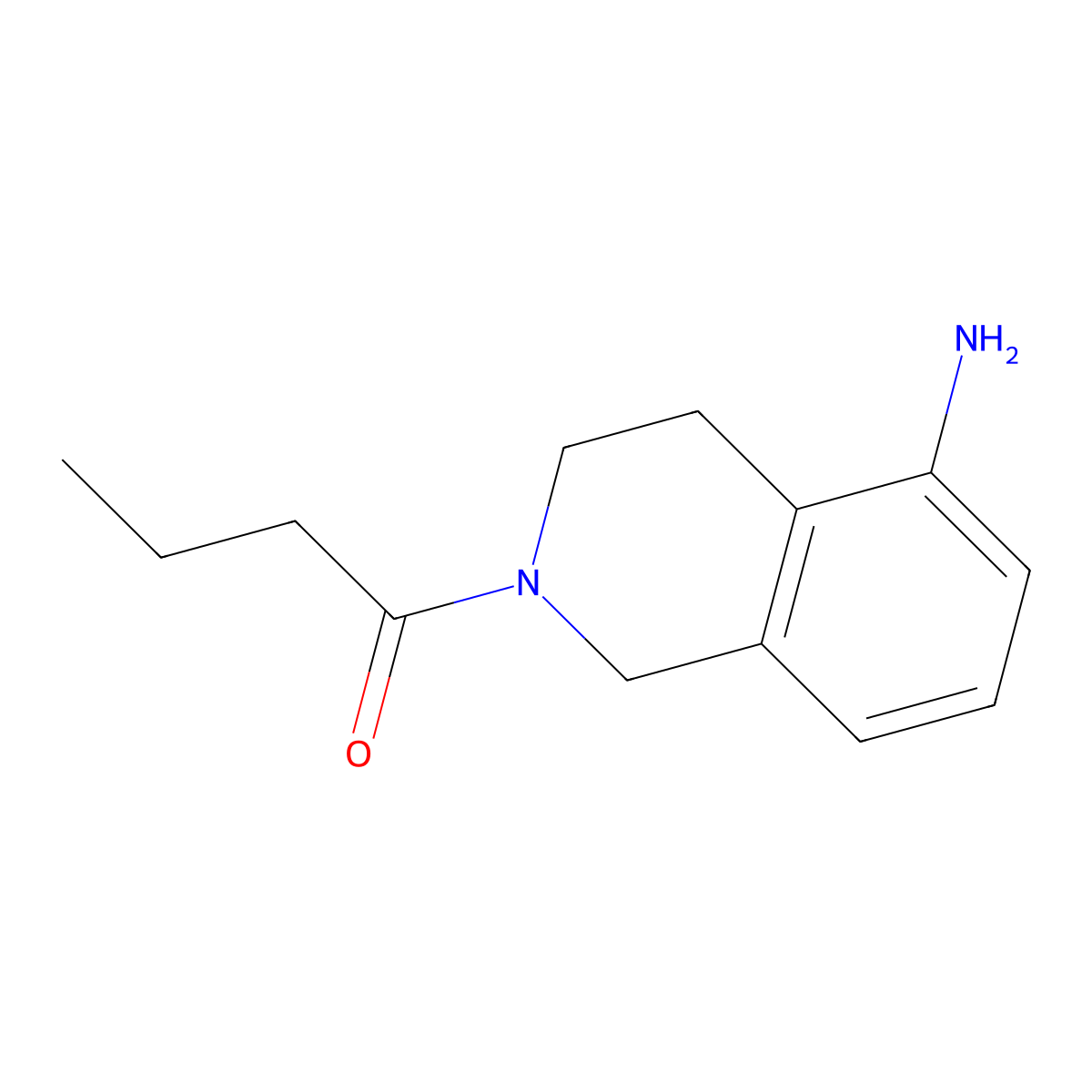 1-(5-Amino-3,4-dihydroisoquinolin-2(1h)-yl)butan-1-one molecular structure, CAS 1266894-11-4