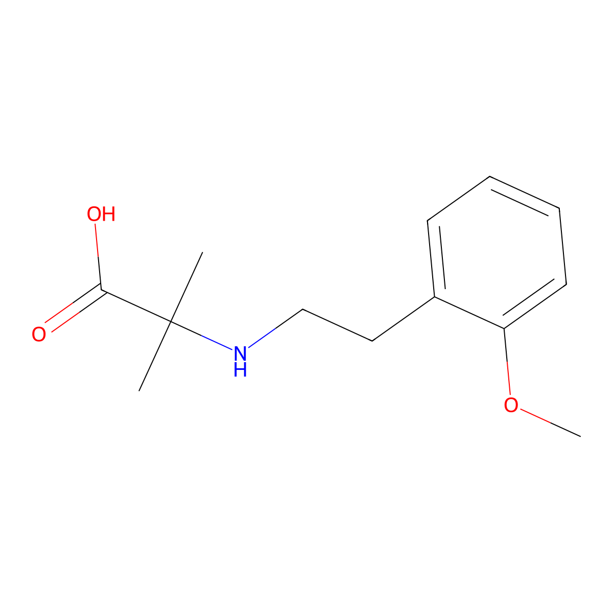N-[2-(2-Methoxyphenyl)ethyl]-2-methylalanine molecular structure, CAS 1266895-36-6