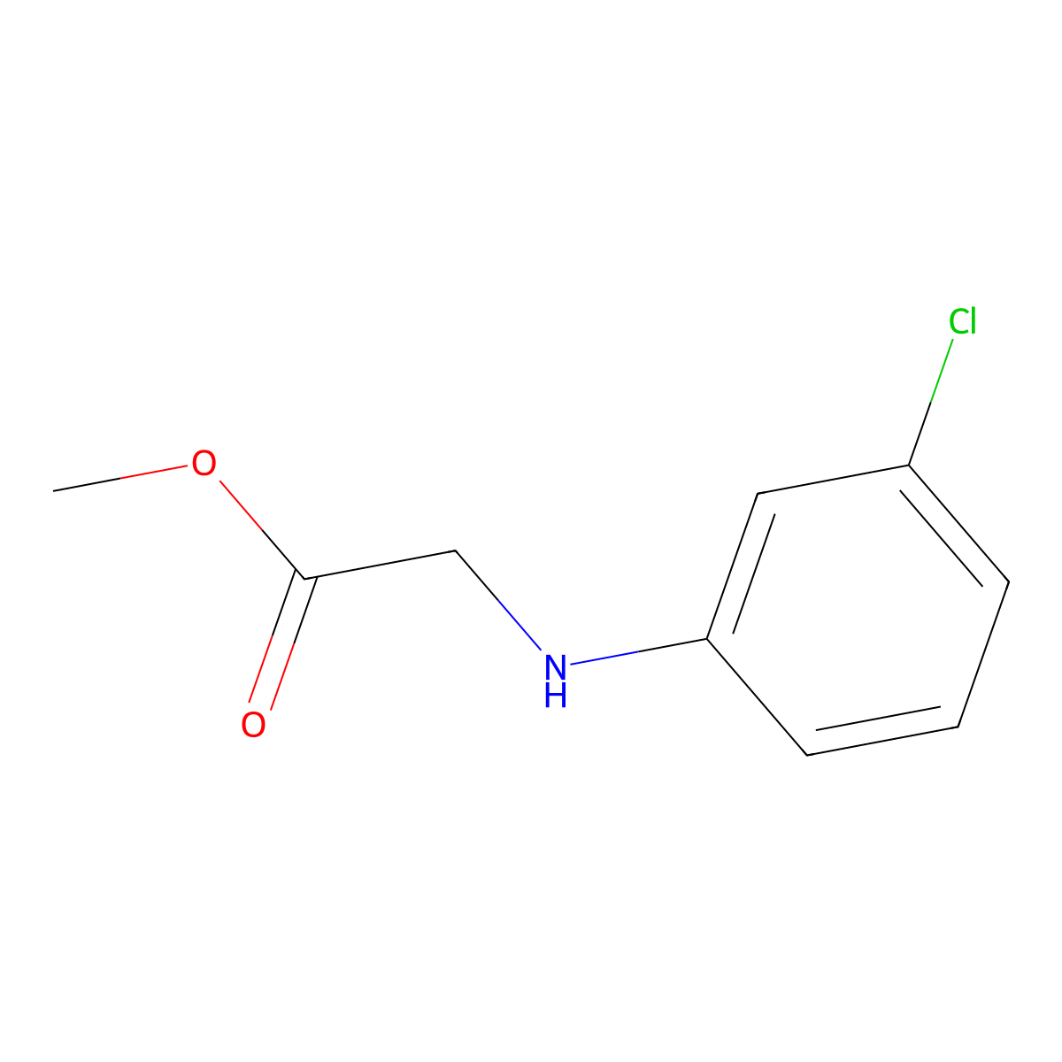 Methyl 2-[(3-chlorophenyl)amino]acetate molecular structure, CAS 126690-10-6