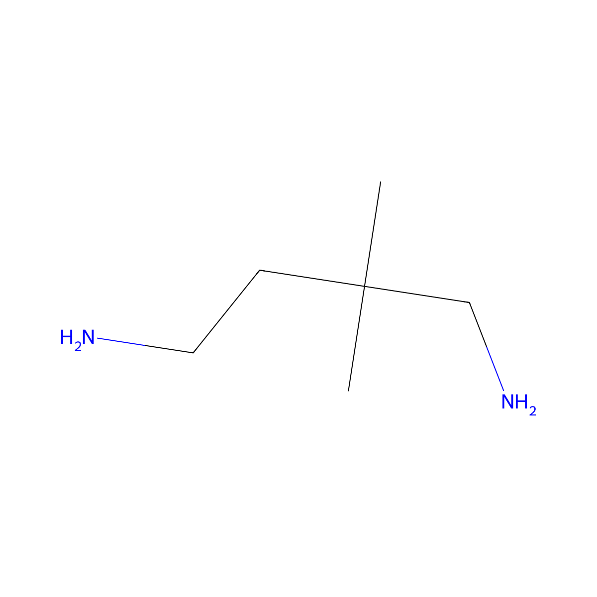 2,2-Dimethylbutane-1,4-diamine molecular structure, CAS 126690-71-9