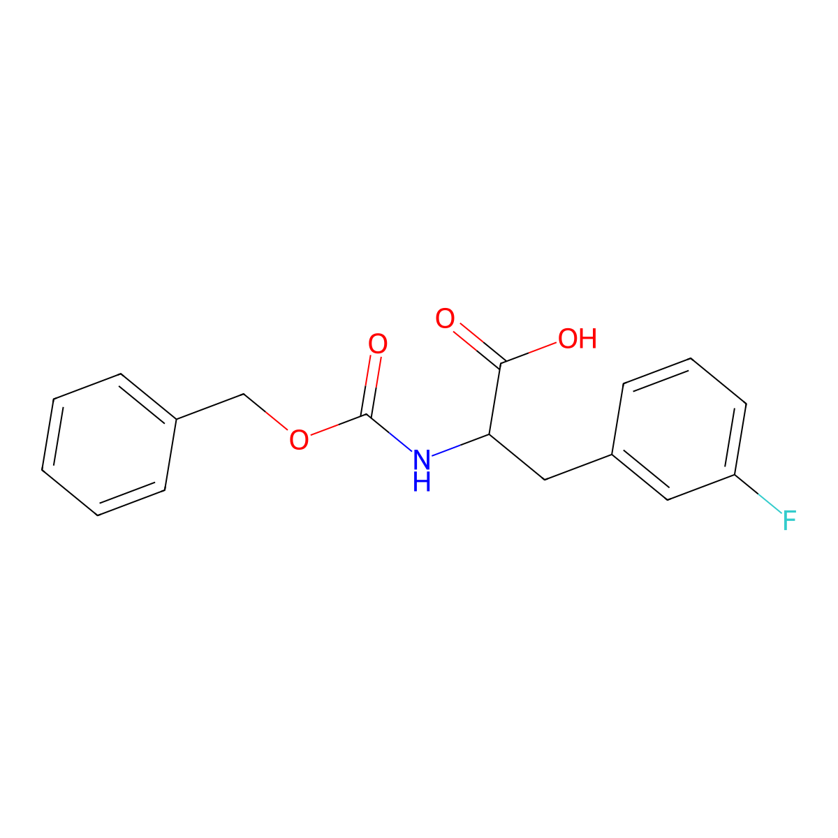 2-{[(Benzyloxy)carbonyl]amino}-3-(3-fluorophenyl)propanoic acid molecular structure, CAS 126693-47-8