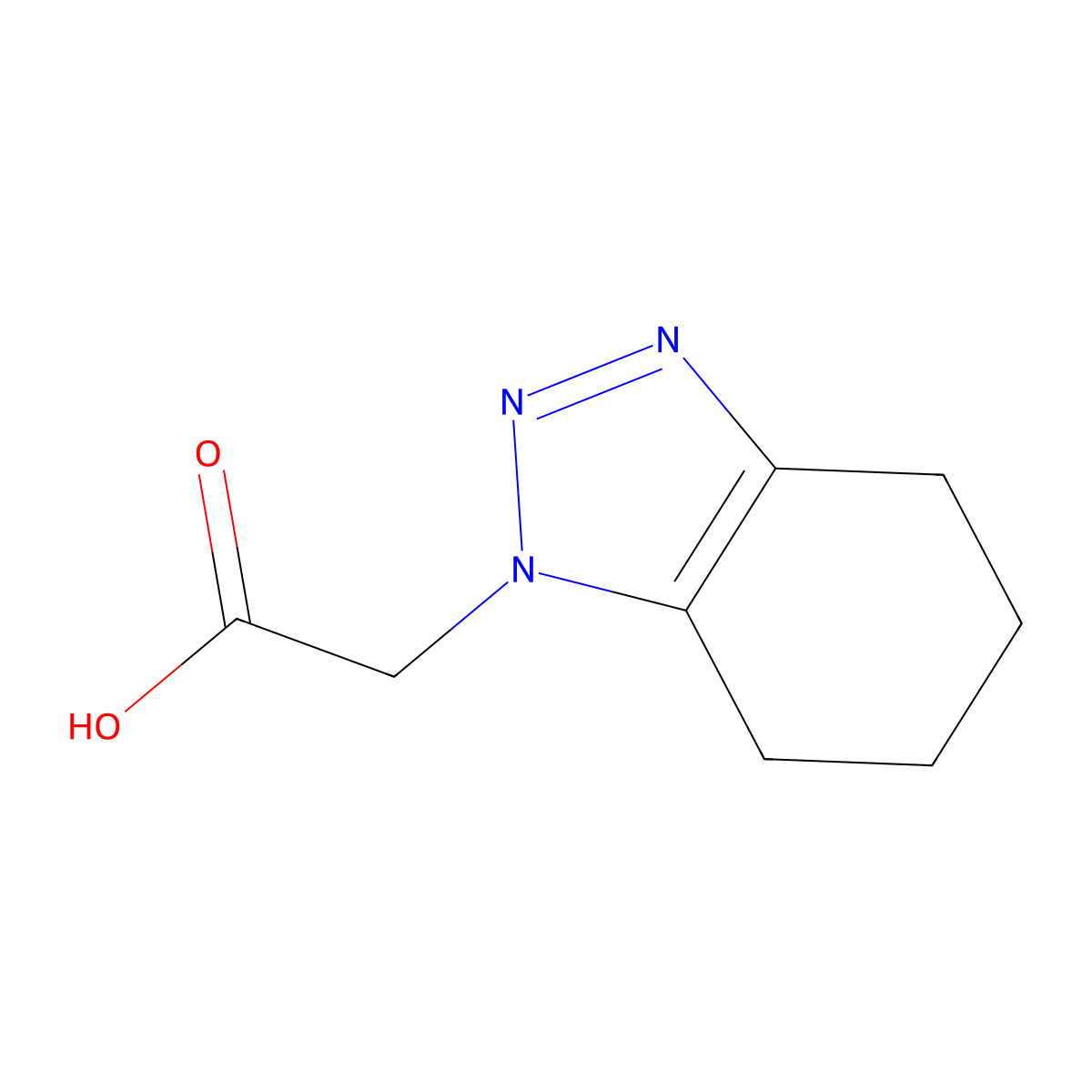 2-(4,5,6,7-Tetrahydro-1H-1,2,3-benzotriazol-1-yl)acetic acid molecular structure, CAS 1266941-01-8