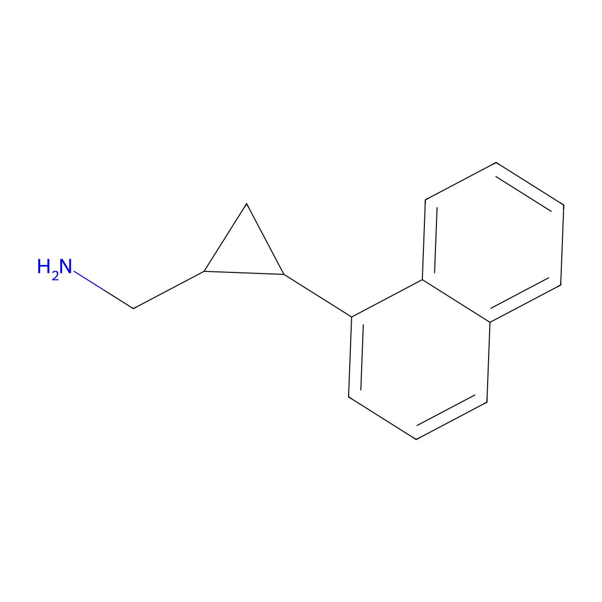 [2-(Naphthalen-1-yl)cyclopropyl]methanamine molecular structure, CAS 1266941-61-0